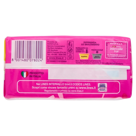 Lines intervallo & go Regular proteggislip ripiegati 40 + 4 pz